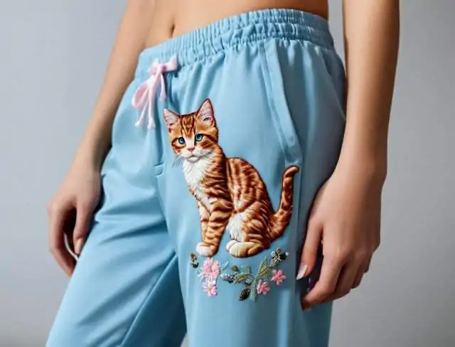 pants embroidery pajama