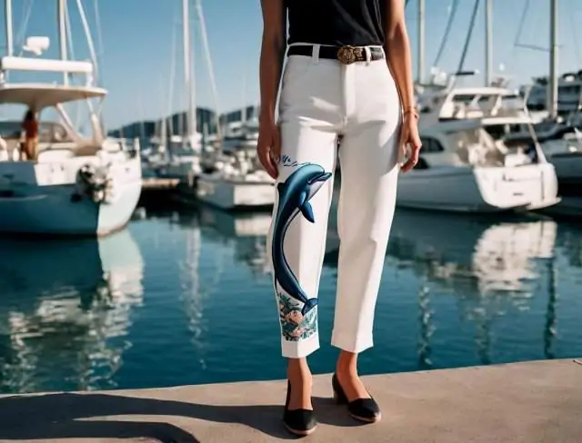 pants embroidery sailor