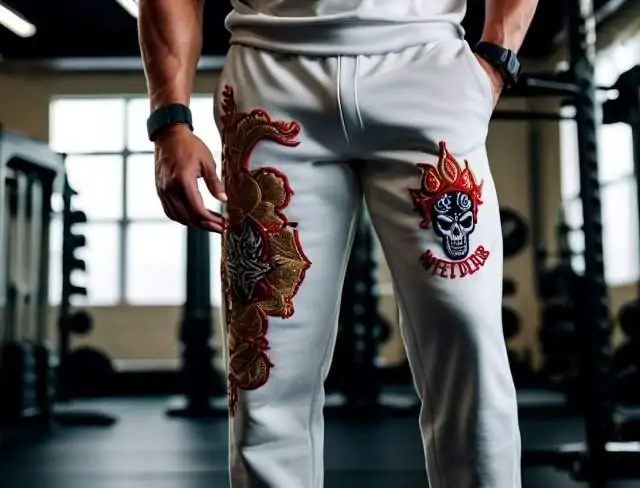pants embroidery sweatpants