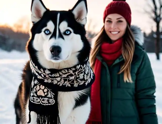 scarf embroidery pets
