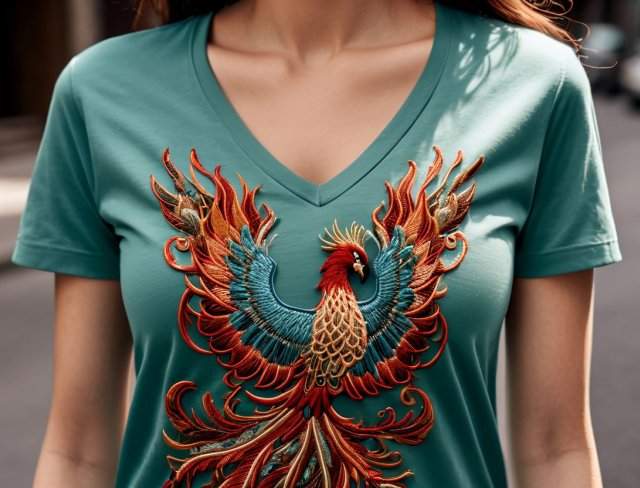 shirt embroidery phoenix