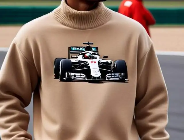 sweater embroidery funnel neck