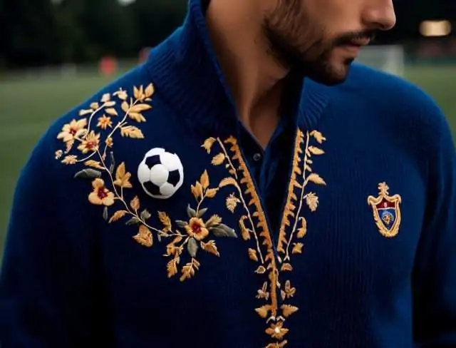 sweater embroidery shawl collar