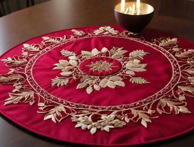 viny fabric table piece