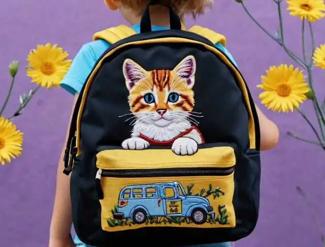 vinyl fabric backpack