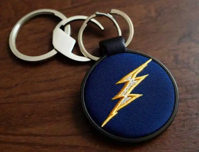 vinyl fabric keyring