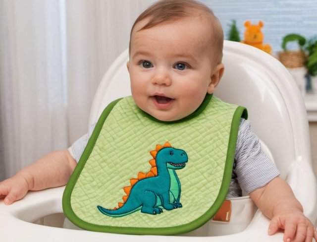 embroidered baby items bib