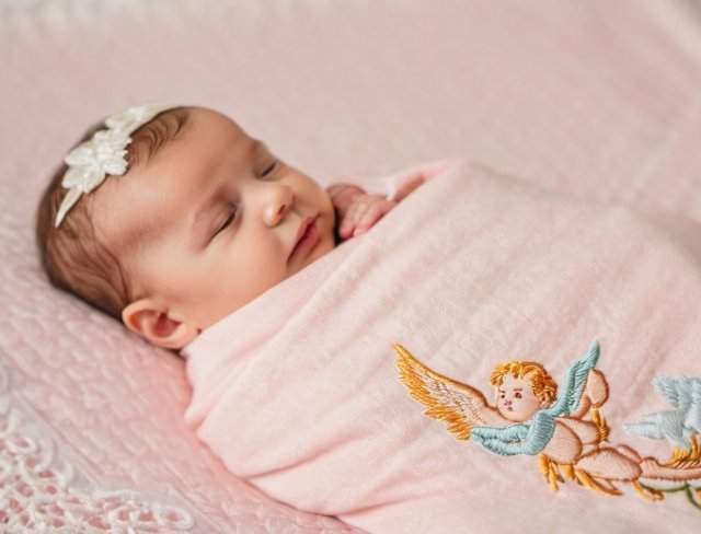 embroidered baby items blanket