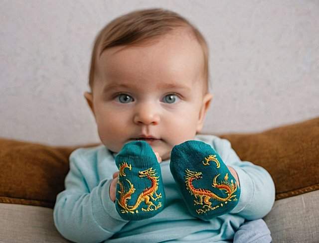 embroidered baby items socks