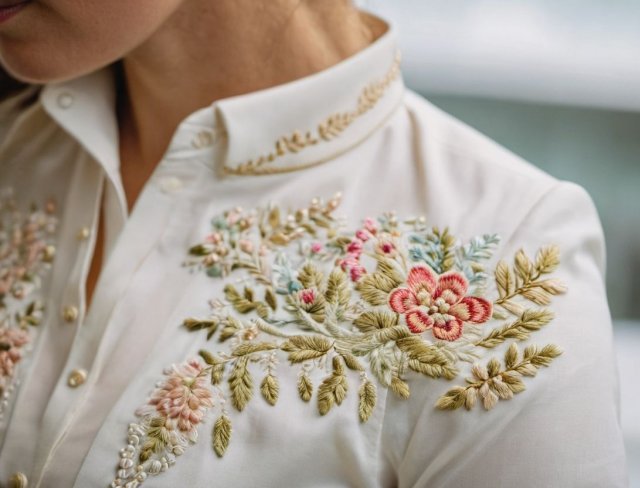 embroidered shirt female