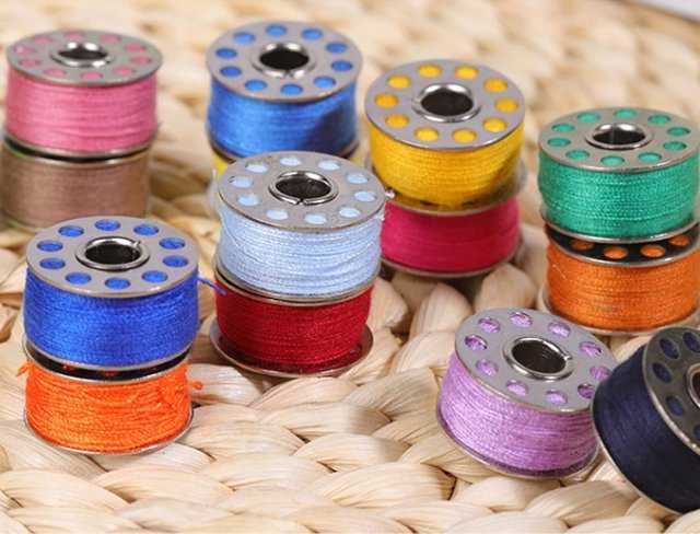 embroidery bobbins colored