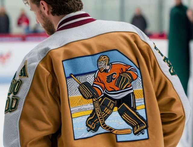 jacket embroidery hockey