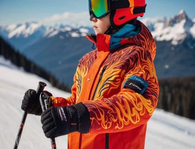 jacket embroidery skiing