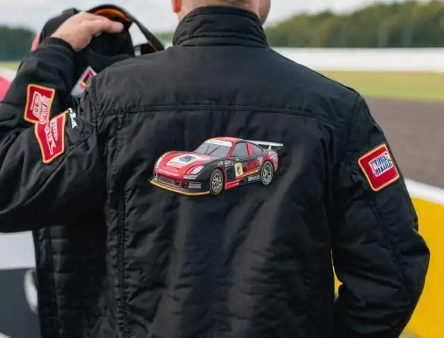 puff embroidery racecar