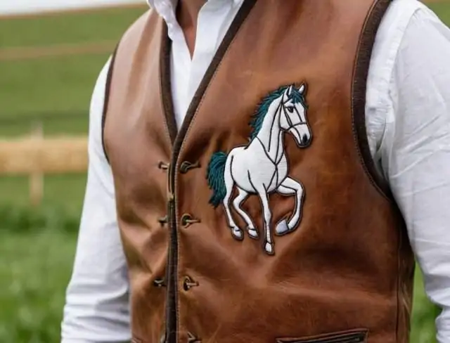 puff embroidery vest