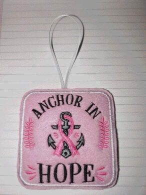 Breast Cancer Ribbon Anchor In Hope