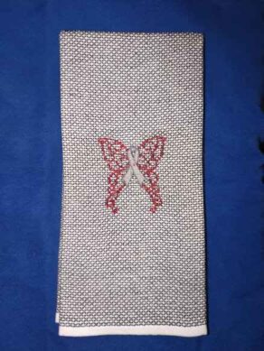 Diabetes Awareness Ribbon Butterfly Kitchen Towel