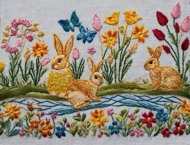 Easter Seasonal Theme Embroidery