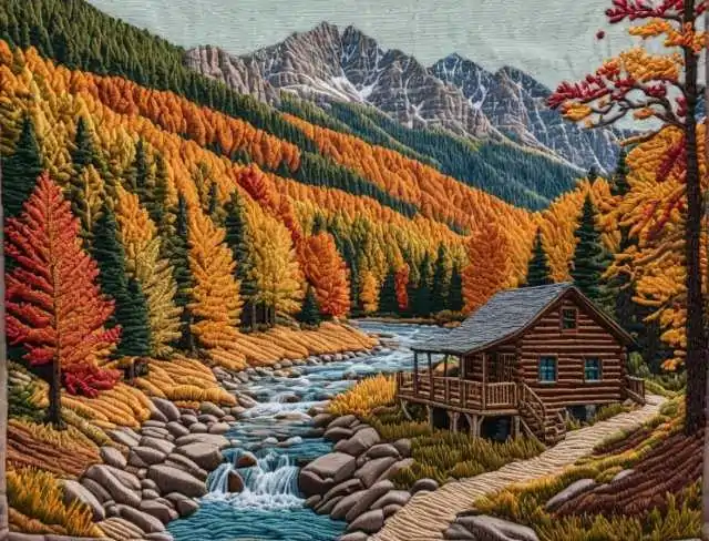 Fall Seasonal Theme Embroidery