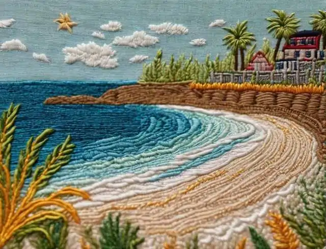 Summer Seasonal Theme Embroidery