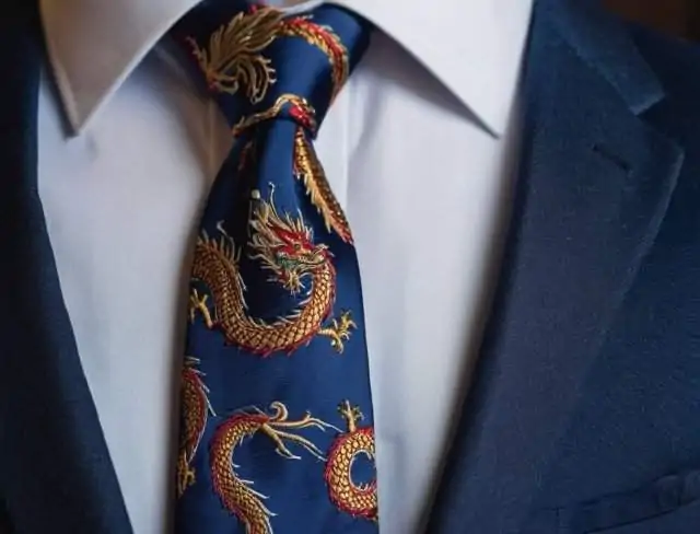embroidered necktie dragon