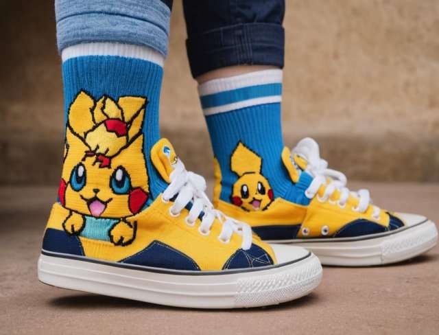 embroidered sock pokemon