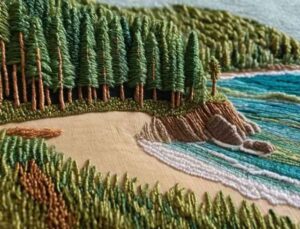 scenery embroidering