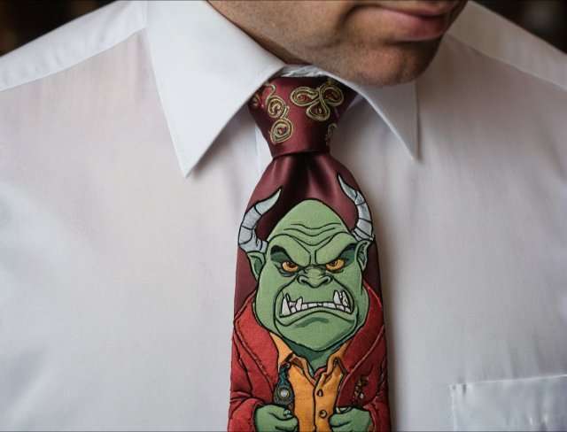 cartoon character necktie