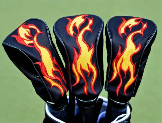 flame golf club head cover