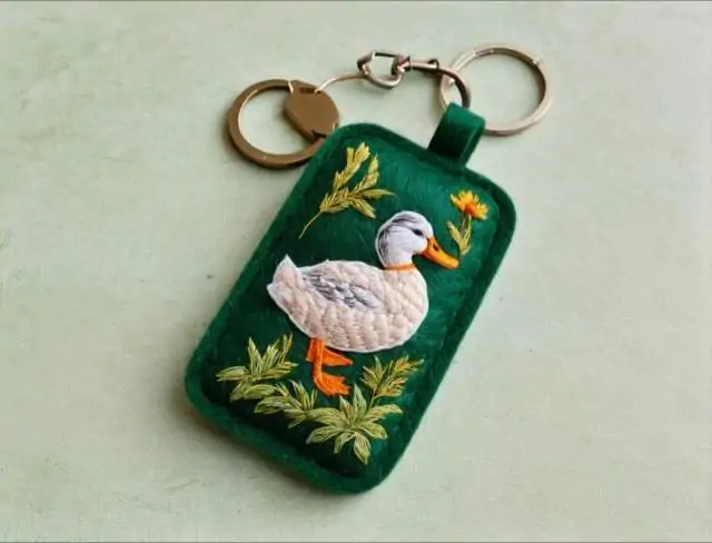 keychain embroidery duck