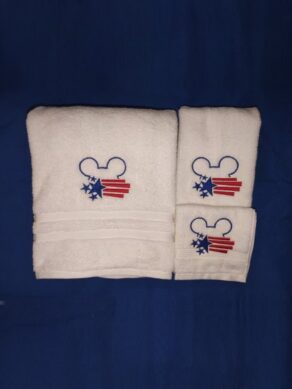 stars and strips bathroom towel set