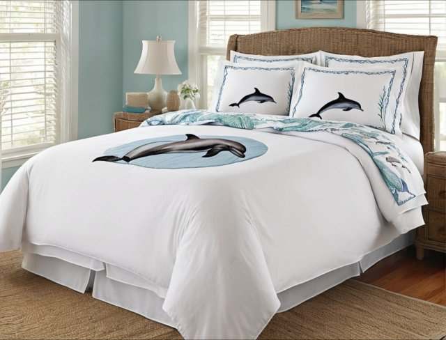 bed linen embroidery.- duvet cover