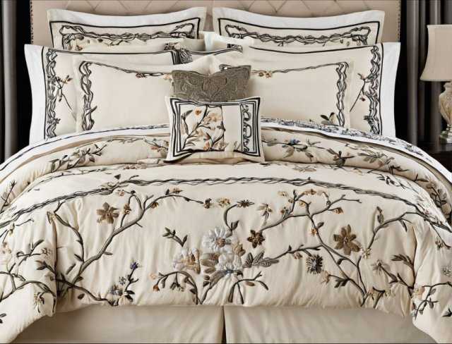 bed linen embroidery.- luxury