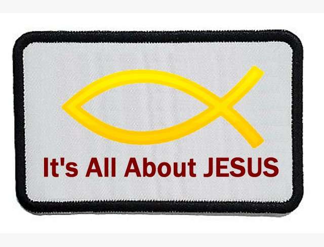 christian theme embroidery patch