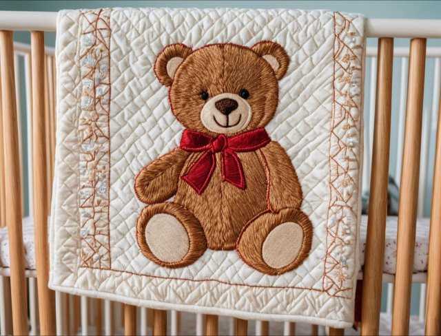 crib blanket embroidery