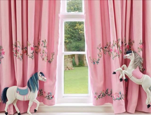 curtain embroidery girls bedroom