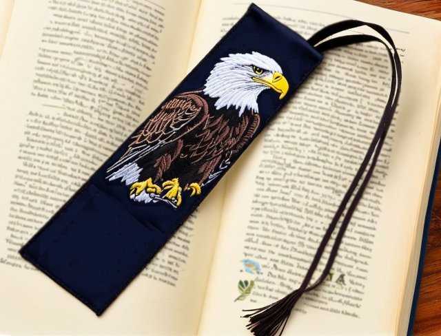 eagle bookmark embroidery