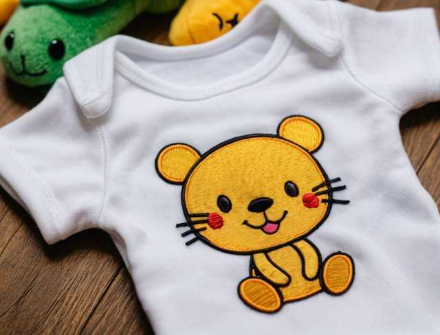 embroidered baby attire onesie safety