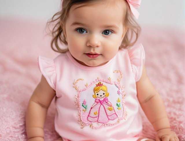 embroidered baby attire romper girl