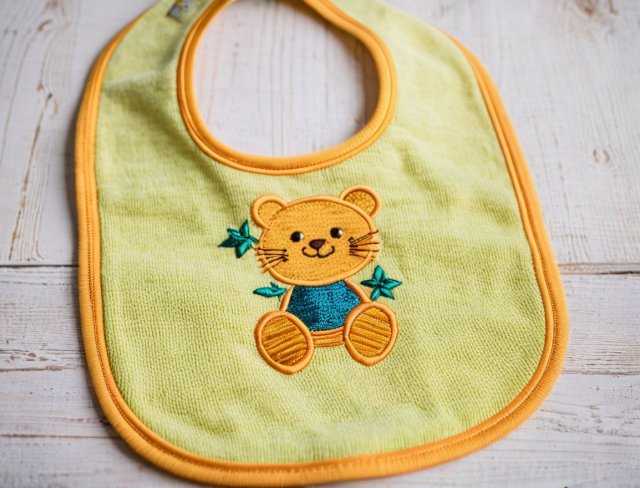 embroidered bib