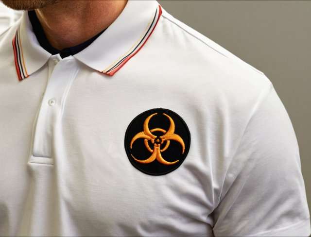 embroidered medical apparel polo shirt