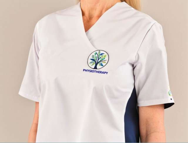 embroidered medical apparel tunic