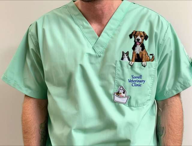 embroidered medical apparel veterinary