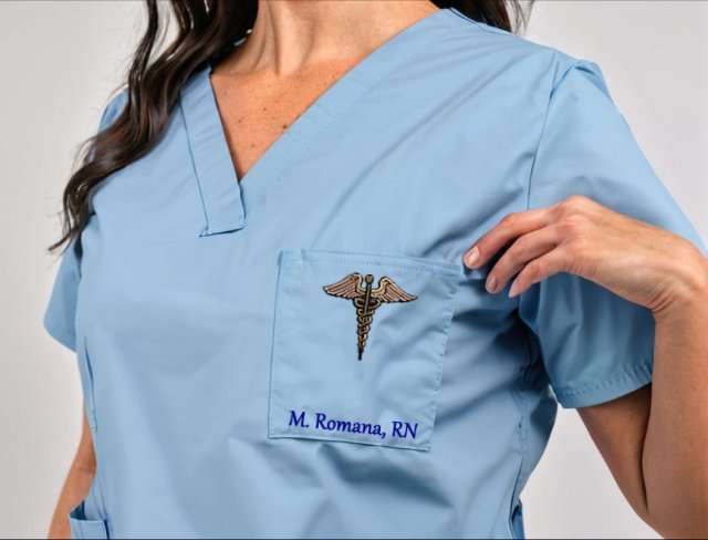 embroidered medical apparel