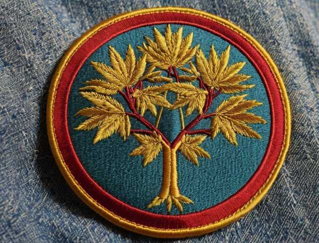 embroidered patch detailed