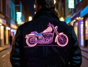 glow in the dark embroidery jacket