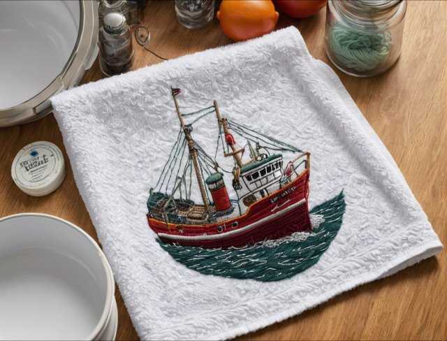 kitchen towel embroidery