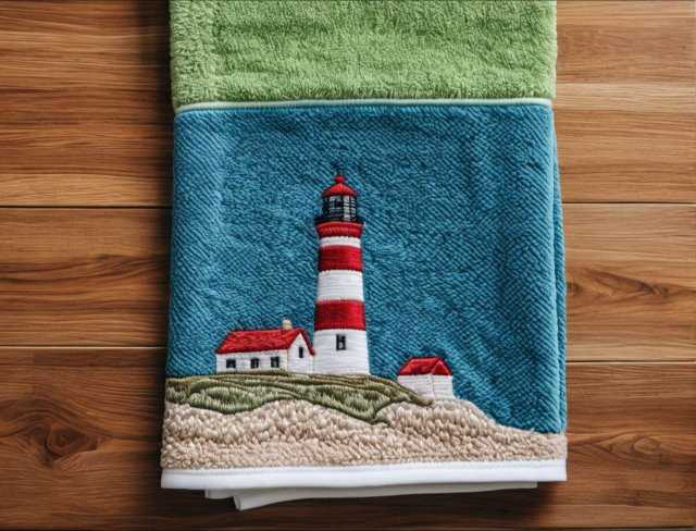 kitchen towel embroidery, hand towel