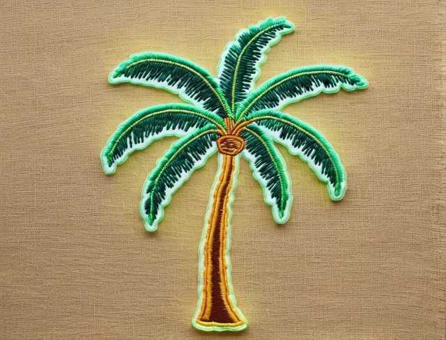 palm tree glow in the dark embroidery thread