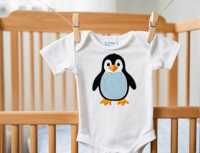 penguin onesie embroidery